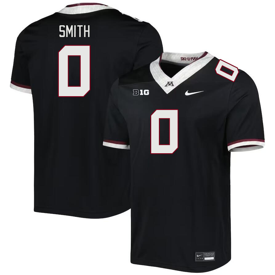 Men #0 Anthony Smith Minnesota Golden Gophers College Football Jerseys Stitched-Black